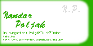 nandor poljak business card